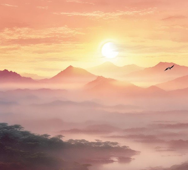 东天晨曦，诗意画卷中的东方曙光,东天晨曦，诗意画卷中的东方曙光,未来,诗篇,诗意,第1张