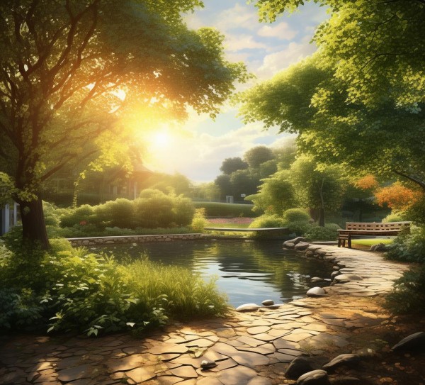 午后光影映衬下的宁静画卷,午后光影映衬下的宁静画卷,画卷,第1张