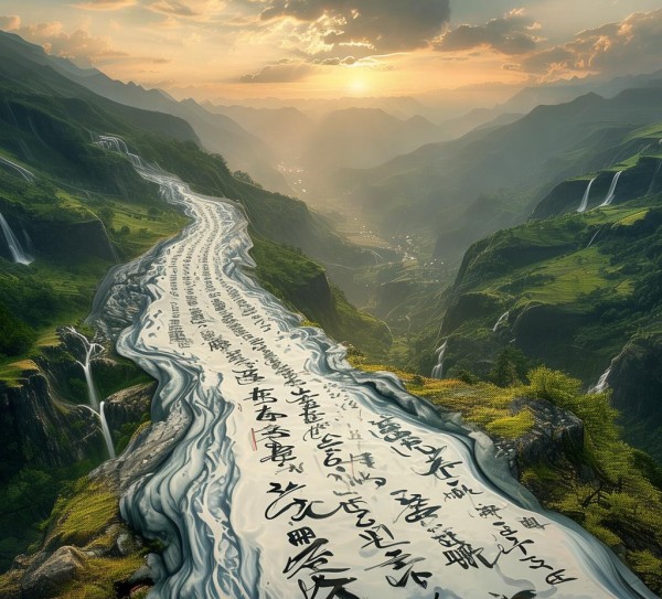 长卷诗篇，山水交融的自然画卷,长卷诗篇，山水交融的自然画卷,画卷,诗篇,历史遗迹,第1张