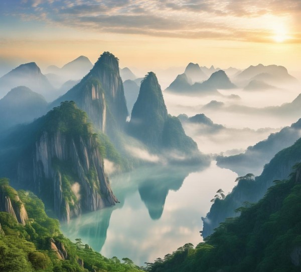 庐山画卷，诗意山水之美,庐山画卷，诗意山水之美,和谐,人间仙境,第1张