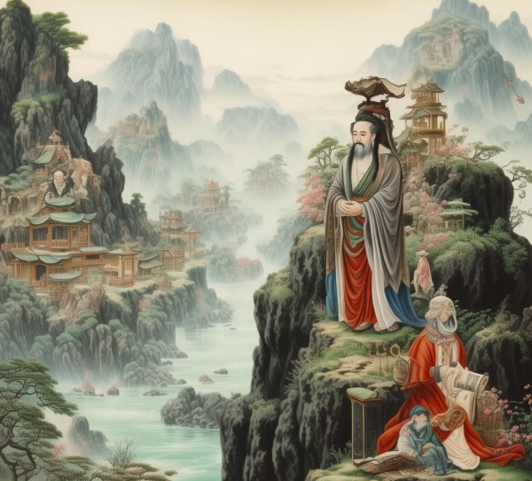 山水画卷中的英雄与智者，中国历史人物故事集,山水画卷中的英雄与智者，中国历史人物故事集,画卷,第1张