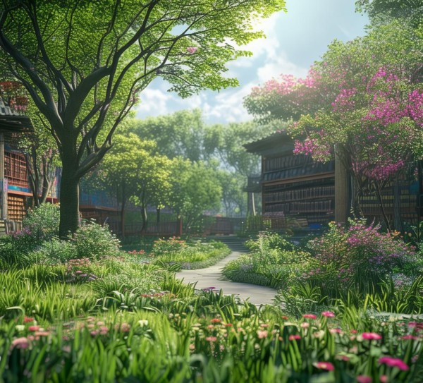 宾中校园，绿意盎然，书香飘溢的美丽画卷,宾中校园，绿意盎然，书香飘溢的美丽画卷,画卷,第1张