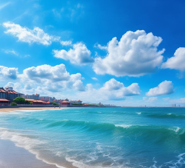 青岛，海滨风情画卷里的碧海蓝天,青岛，海滨风情画卷里的碧海蓝天,画卷,第1张