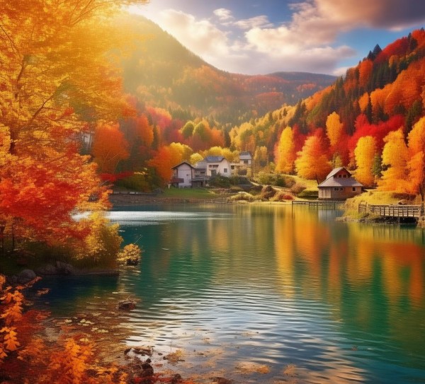 秋韵如画，秋天风景佳句汇编,秋韵如画，秋天风景佳句汇编,画卷,诗意,金黄,第1张